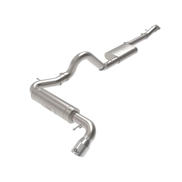 Afe Stainless Steel, With Muffler, 3 Inch Pipe Diameter, Single Exhaust With Single Exit, Rear Exit 49-43136-P